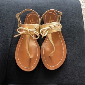 Kate Spade Gold Bow Sandal